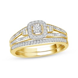 Diamond Bridal Set 1/5 carat tw 10K Yellow Gold