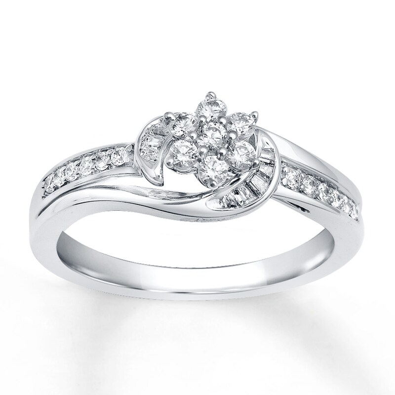 Diamond Engagement Ring 1 3 Carat Tw 10k White Gold Kay Outlet