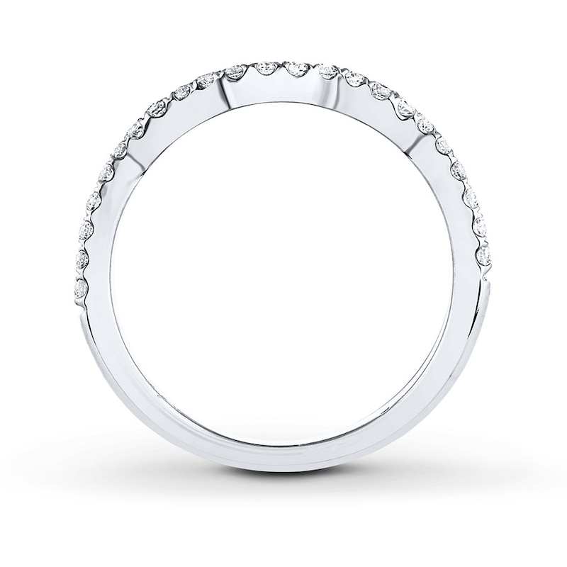 Main Image 2 of THE LEO Diamond Wedding Band 1/5 ct tw Round-cut 14K White Gold