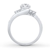 Thumbnail Image 1 of Diamond Engagement Ring 5/8 ct tw Round-cut 14K White Gold