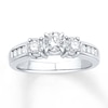 Thumbnail Image 0 of Three-Stone Ring 5/8 ct tw Diamonds 10K White Gold