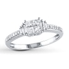 Thumbnail Image 0 of Diamond Engagement Ring 1/2 ct tw Princess-cut 10K White Gold