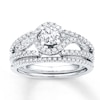 Thumbnail Image 1 of Diamond Bridal Set 3/4 ct tw Round-cut 10K White Gold
