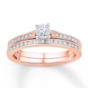Thumbnail Image 0 of Diamond Bridal Set 1/8 ct tw Round-cut 10K Rose Gold