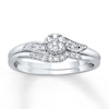 Thumbnail Image 0 of Diamond Bridal Set 1/6 ct tw Round-cut 10K White Gold