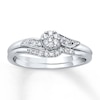 Thumbnail Image 0 of Diamond Bridal Set 1/6 ct tw Round-cut 10K White Gold