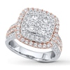 Diamond Engagement Ring 2 ct tw Diamonds 14K Two-Tone Gold