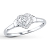 Thumbnail Image 0 of Diamond Engagement Ring 1/2 ct tw Heart-Shaped 14K White Gold