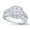 Thumbnail Image 1 of Diamond Engagement Ring 2 ct tw Princess & Round 14K White Gold