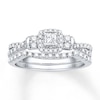 Thumbnail Image 0 of Princess-cut Diamond Bridal Set 3/8 ct tw 10K White Gold