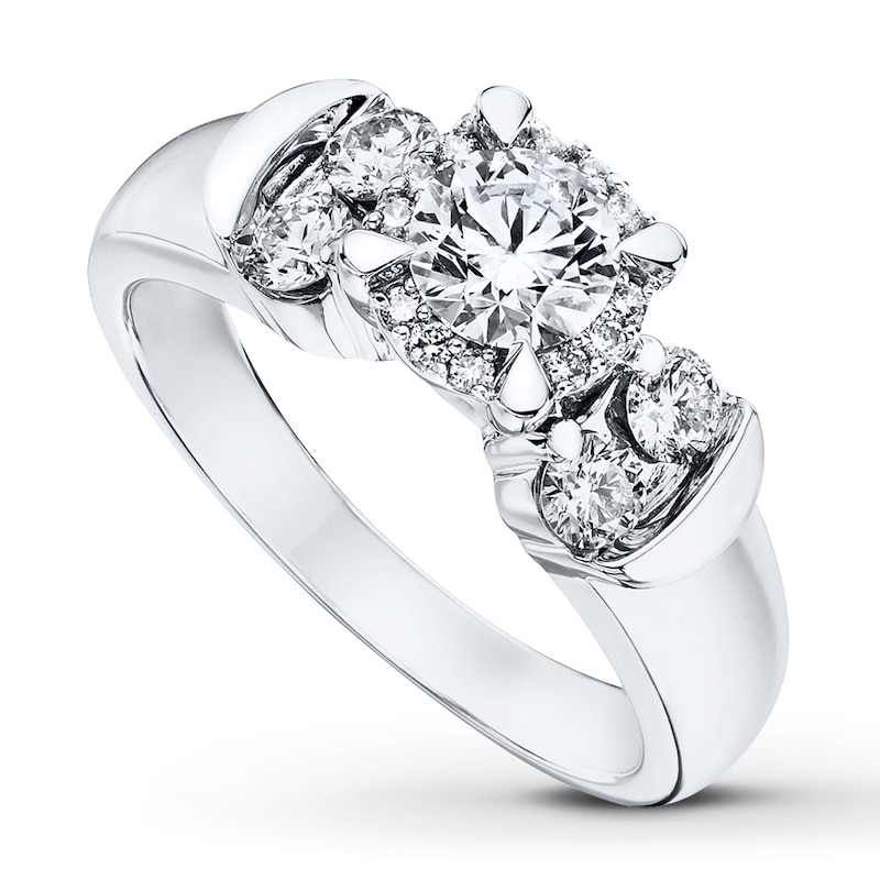 Main Image 1 of Diamond Engagement Ring 1-1/2 ct tw Round-cut 14K White Gold