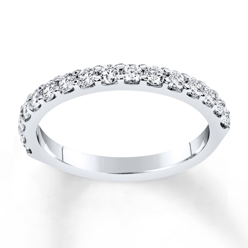 Diamond Wedding Band 5/8 ct tw Round-cut 14K White Gold