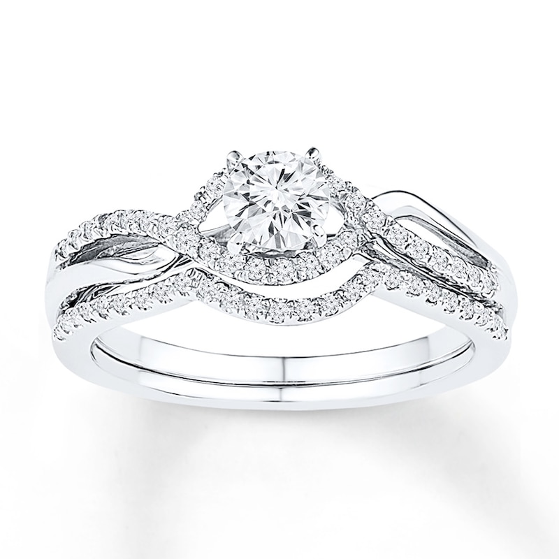 Main Image 1 of Adore Diamond Bridal Set 3/8 carat tw 10K White Gold