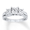Thumbnail Image 1 of Diamond Engagement Ring 3/4 ct tw Princess-cut 14K White Gold