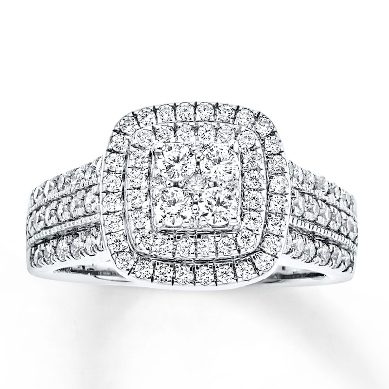 Diamond Engagement Ring 1 ct tw Round-cut 14K White Gold