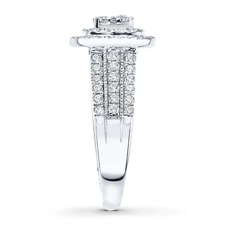 Main Image 3 of Adore Diamond Engagement Ring 1 ct tw Round-cut 14K White Gold