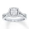 Thumbnail Image 1 of Adore Bridal Set 1/2 ct tw Diamonds 10K White Gold