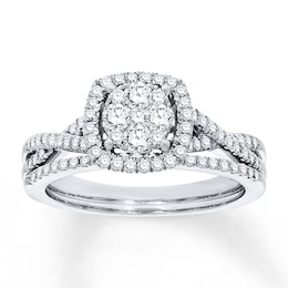 Adore Bridal Set 1/2 ct tw Diamonds 10K White Gold