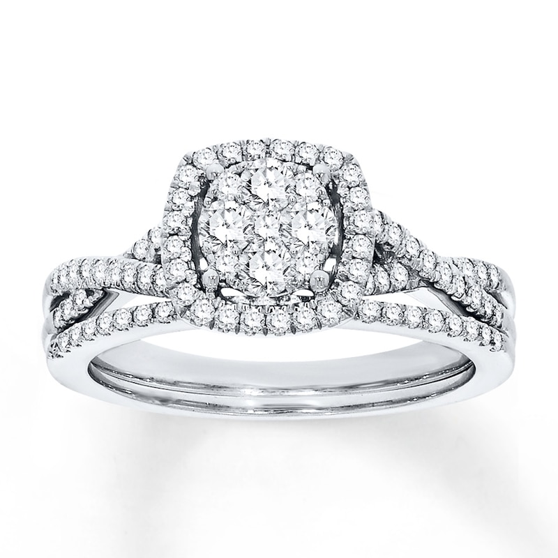 Main Image 1 of Adore Bridal Set 1/2 ct tw Diamonds 10K White Gold