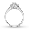 Diamond Engagement Ring 1/2 ct tw Pear-shaped 14K White Gold