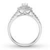 Thumbnail Image 2 of Adore Diamond Engagement Ring 1/2 ct tw Pear-shaped 14K White Gold