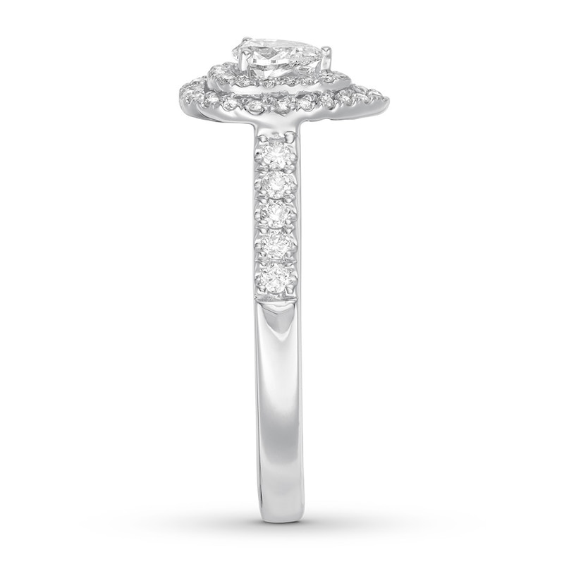 Main Image 3 of Adore Diamond Engagement Ring 1/2 ct tw Pear-shaped 14K White Gold