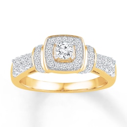 Round-Cut Diamond Engagement Ring 5/8 ct tw 10K Yellow Gold