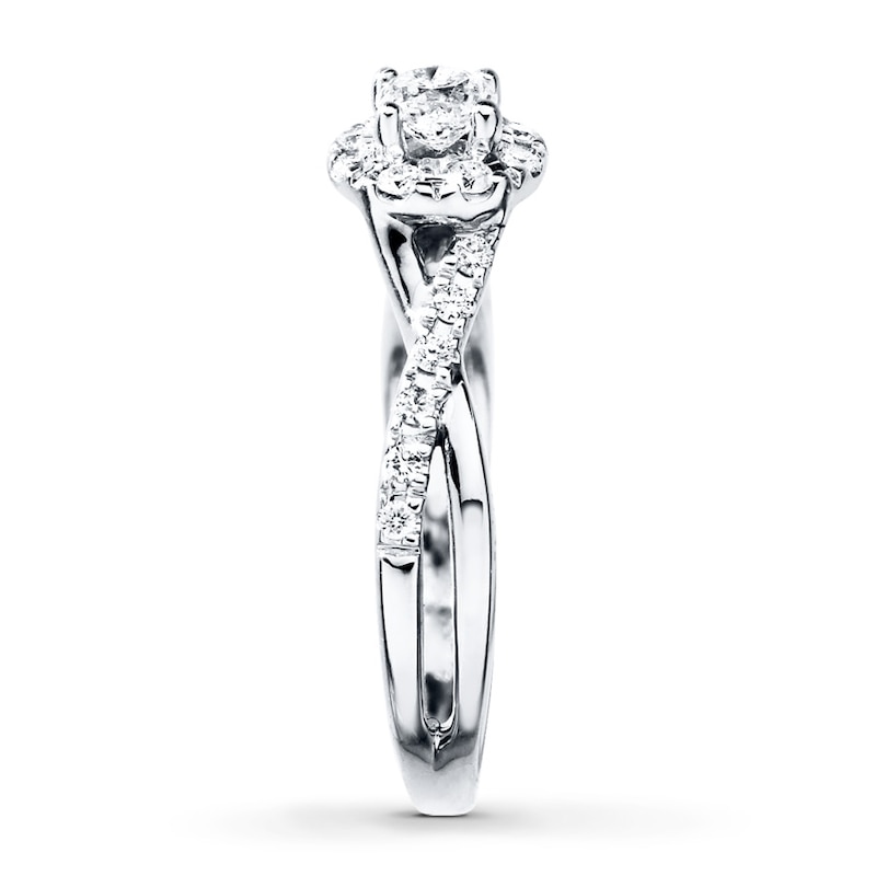 Diamond Engagement Ring 1/2 carat tw 10K White Gold