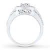 Thumbnail Image 1 of Diamond Engagement Ring 3/4 ct tw Princess-cut 14K White Gold