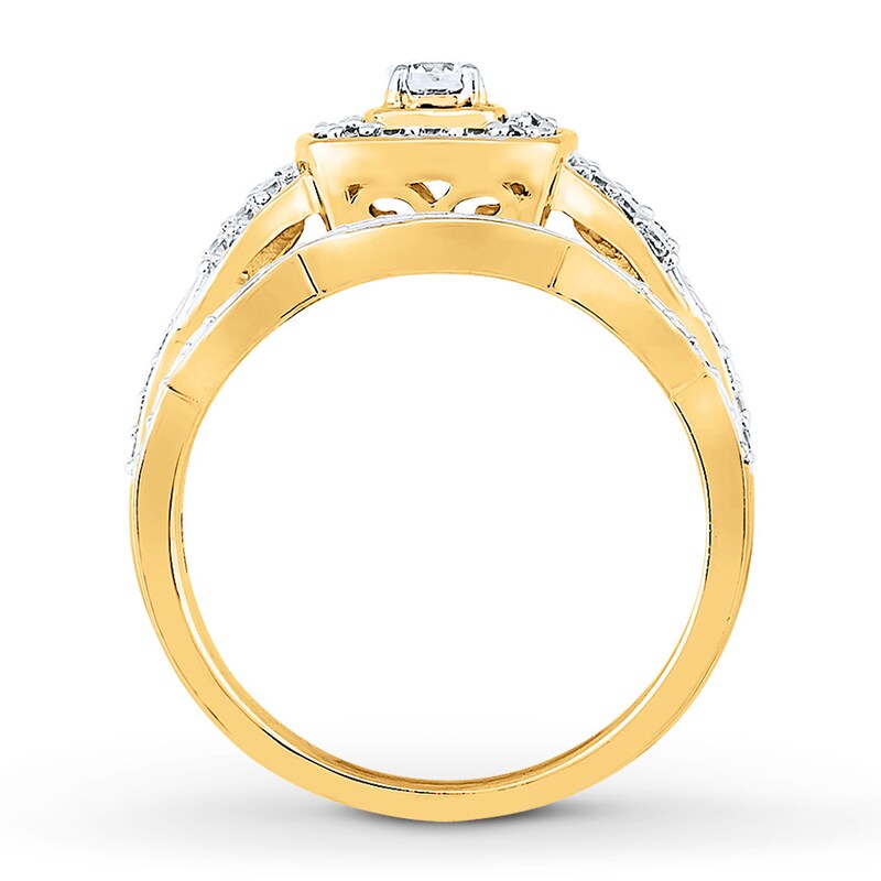 Main Image 2 of Diamond Bridal Set 5/8 Carat tw 10K Yellow Gold