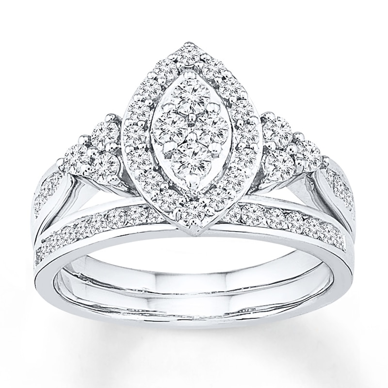 Main Image 1 of Diamond Bridal Set 7/8 carat tw 14K White Gold