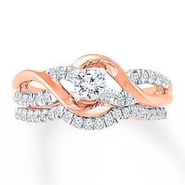 Adore Diamond Bridal Set 1/2 Carat tw Round-cut 14K Rose Gold