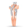 Thumbnail Image 2 of Adore Diamond Bridal Set 1/2 Carat tw Round-cut 14K Rose Gold