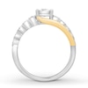 Thumbnail Image 2 of Adore Diamond Engagement Ring 3/8 ct tw Round-cut 10K Two-Tone Gold
