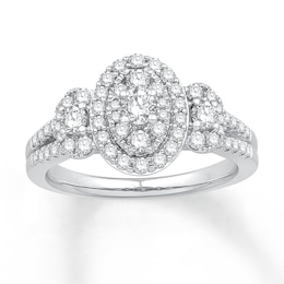 Adore Diamond Engagement Ring 7/8 ct tw Round-cut 14K White Gold