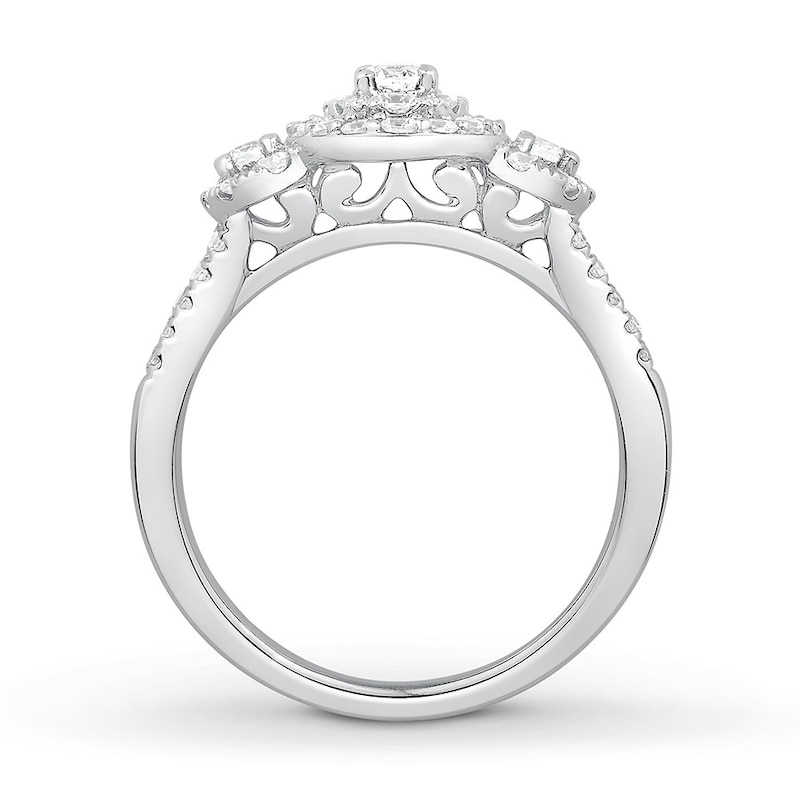 Main Image 2 of Adore Diamond Engagement Ring 7/8 ct tw Round-cut 14K White Gold