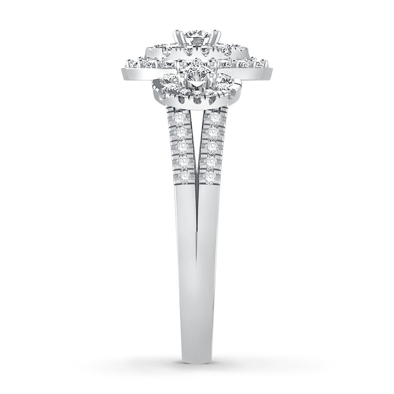 Main Image 3 of Adore Diamond Engagement Ring 7/8 ct tw Round-cut 14K White Gold