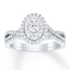 Thumbnail Image 1 of Adore Diamond Bridal Set 5/8 ct tw Round-cut 14K White Gold