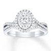 Thumbnail Image 0 of Diamond Bridal Set 5/8 ct tw Round-cut 14K White Gold