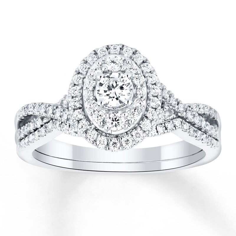 Diamond Bridal Set 5/8 ct tw Round-cut 14K White Gold