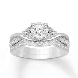 Adore Diamond Bridal Set 3/4 ct tw Round-cut 14K White Gold