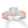 Thumbnail Image 0 of Diamond Engagement Ring 1/2 ct tw Round-cut 14K Two-Tone Gold