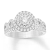 Diamond Bridal Set 1 ct tw Round-cut 14K White Gold