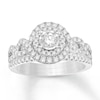 Thumbnail Image 0 of Diamond Bridal Set 1 ct tw Round-cut 14K White Gold