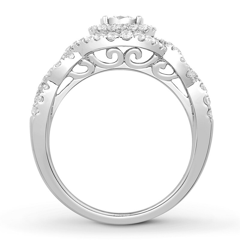 Main Image 2 of Adore Diamond Bridal Set 1 ct tw Round-cut 14K White Gold