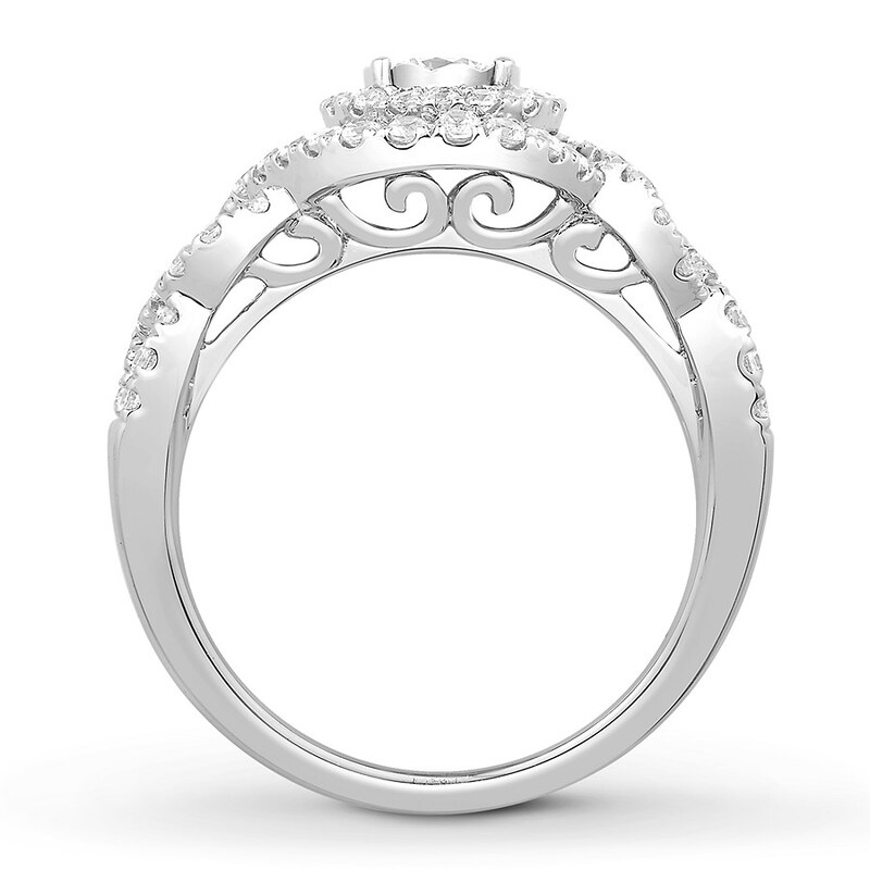 Diamond Bridal Set 1 ct tw Round-cut 14K White Gold