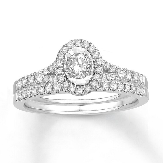 Adore Diamond Bridal Set 5/8 ct tw Round-cut 14K White Gold