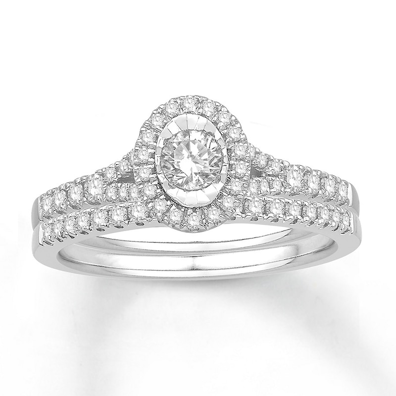 Main Image 1 of Adore Diamond Bridal Set 5/8 ct tw Round-cut 14K White Gold