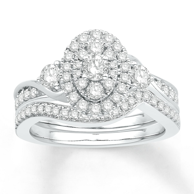 Main Image 1 of Adore Diamond Bridal Set 1 ct tw Round-cut 14K White Gold