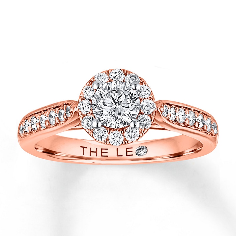 THE LEO Diamond Round-cut Engagement Ring 3/4 ct tw 14K Rose Gold